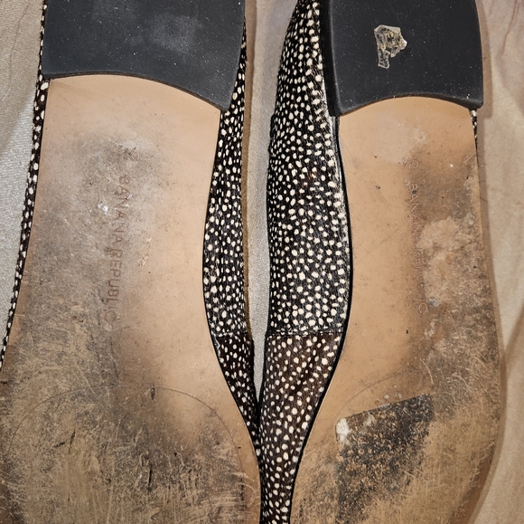 Banana Republic Spotted Calf Hair Leather Ballet Flats, Women's 9.5 - Picture 5 of 8